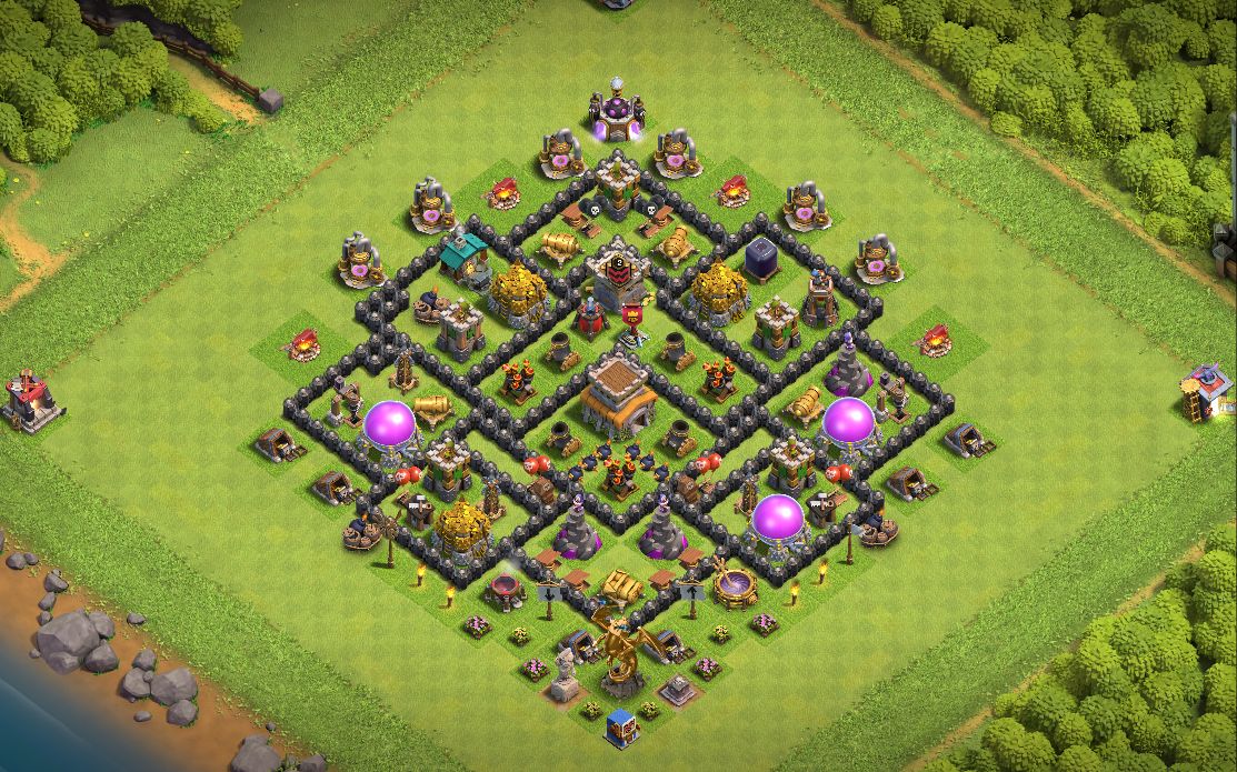 Town Hall 8 Hybrid Base layout by [ ROYAL RANA ]