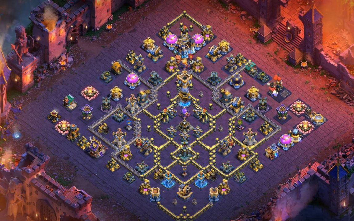 Town Hall 18 Trophy Base layout by BASE MAKER