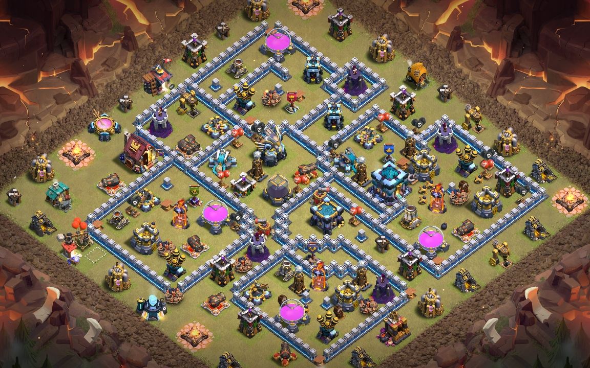 Town Hall 13 War Base layout by كلان#2G2QGQG08