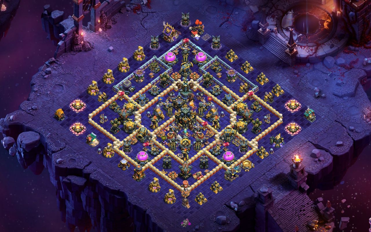 Town Hall 17 War Base layout by Wired