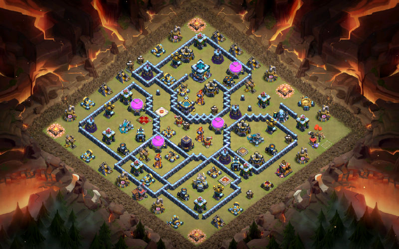 Town Hall 13 War Base layout by @Scarlett08