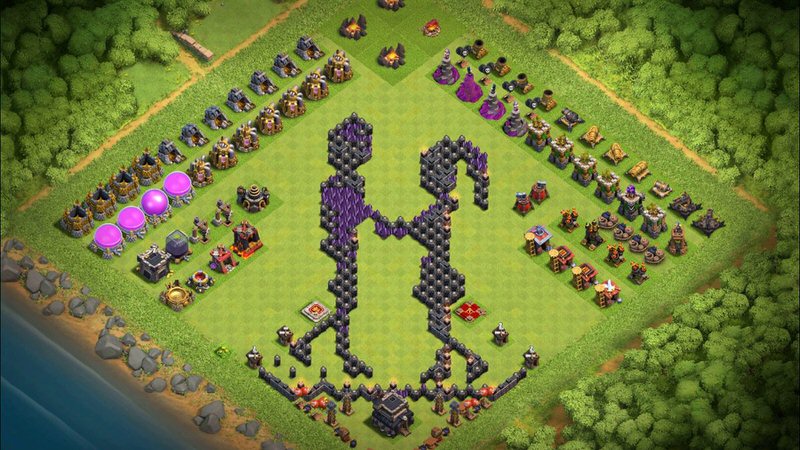 Town Hall 9 Fun Base layout by TReX