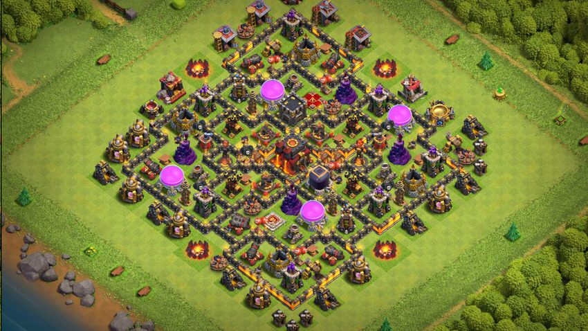 Town Hall 10 Trophy Base layout by TReX