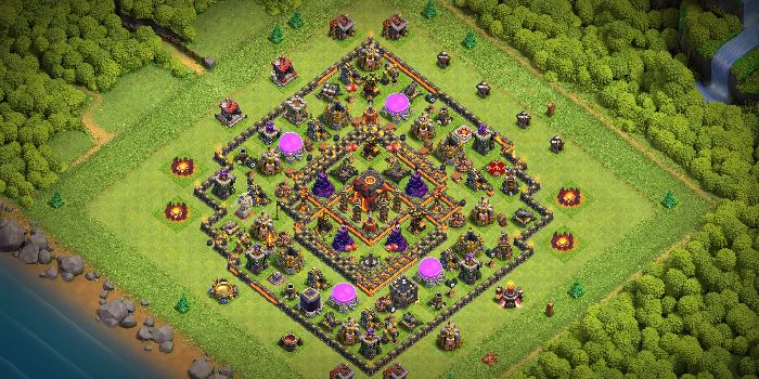 Town Hall 10 Hybrid Base layout by User