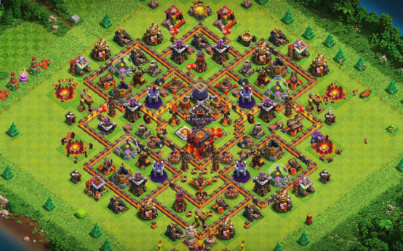 Town Hall 10 War Base layout by BERSERK.