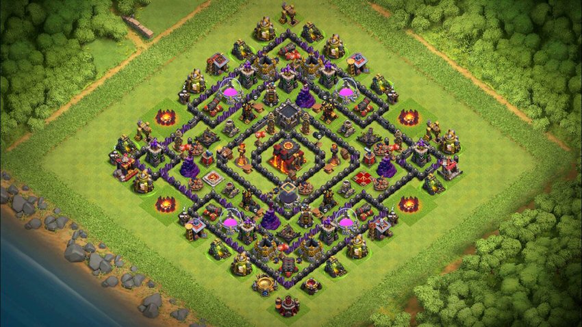 Town Hall 10 Trophy Base layout by TReX