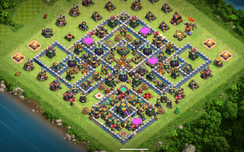 Town Hall 14 Trophy Base layout by XLR8