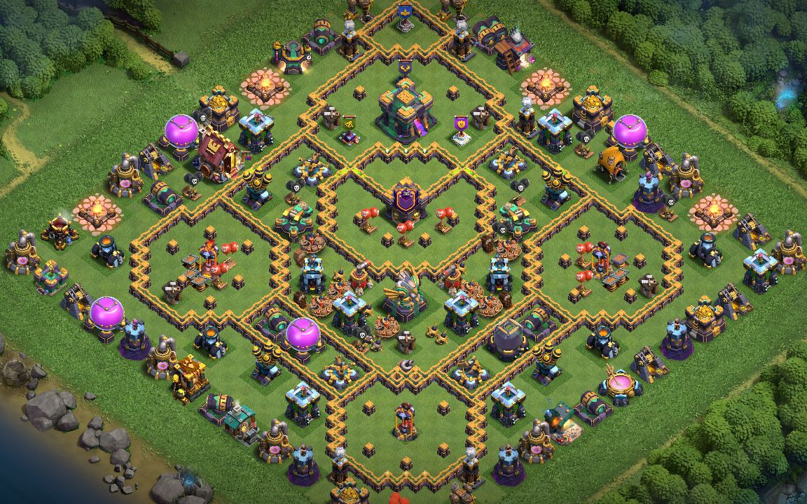 Town Hall 14 War Base layout by ☆👑HÜSEYİN👑☆