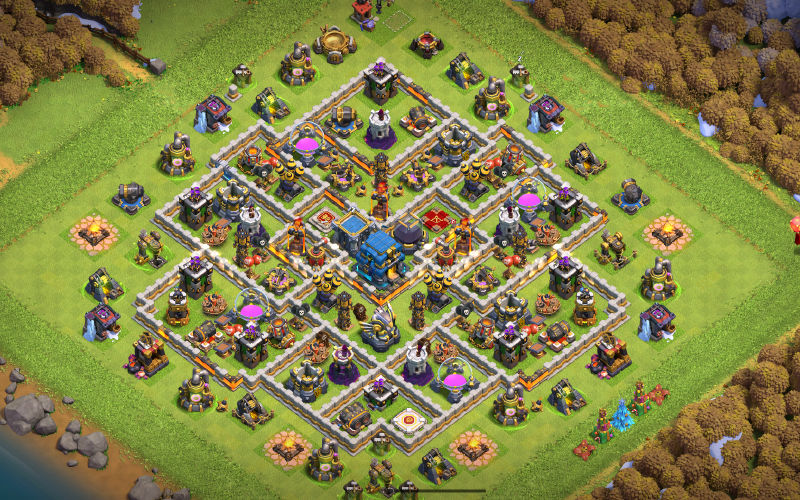 Town Hall 12 Trophy Base layout by XLR8