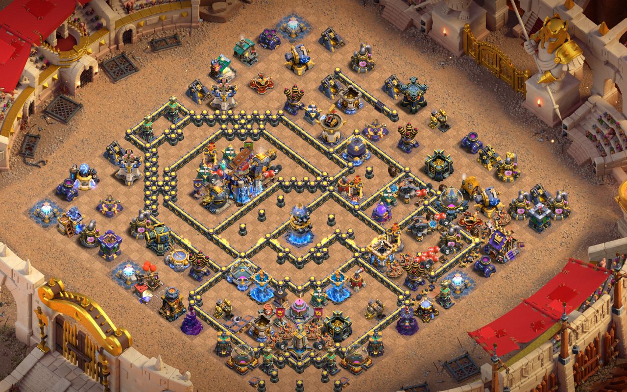 Town Hall 18 War Base layout by Sheikh Sadik