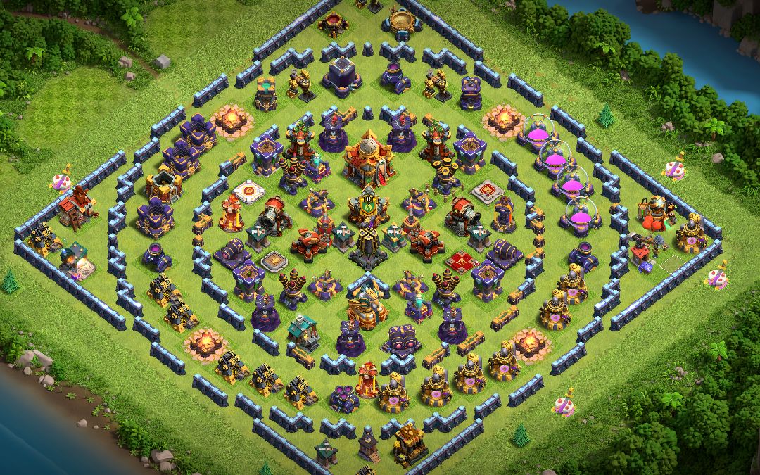Town Hall 16 Hybrid Base layout by Judaz