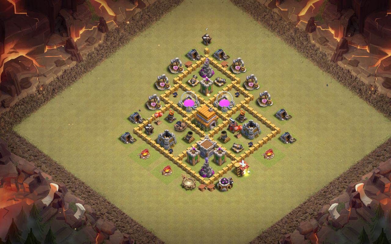 Town Hall 6 War Base layout by Rem