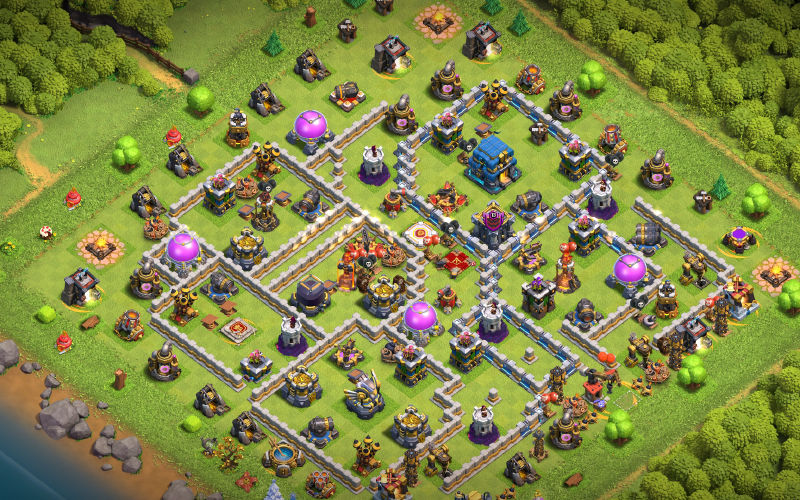 Town Hall 12 Hybrid Base layout by USER2056903