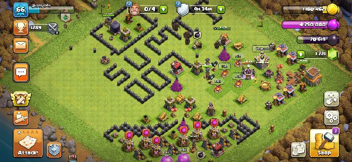 Town Hall 8 Trophy Base layout by djks8ejdi4k