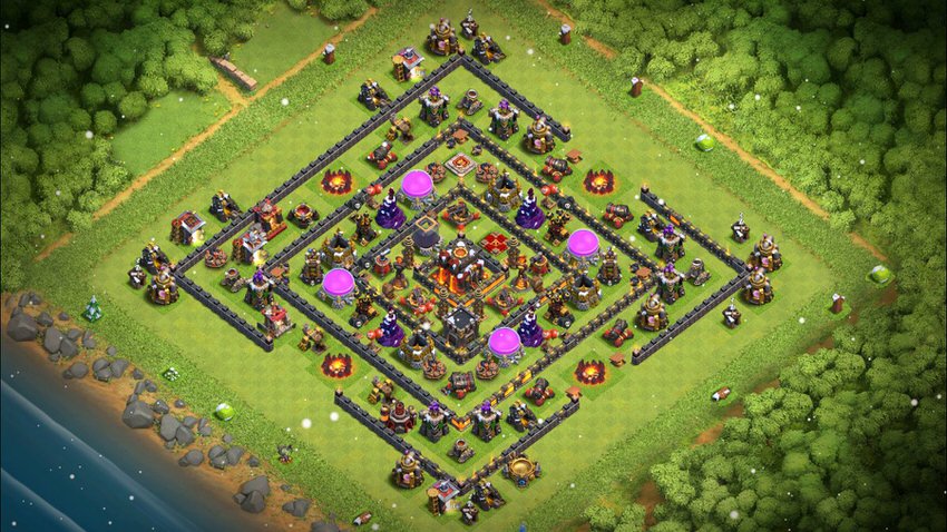 Town Hall 10 Hybrid Base layout by TReX