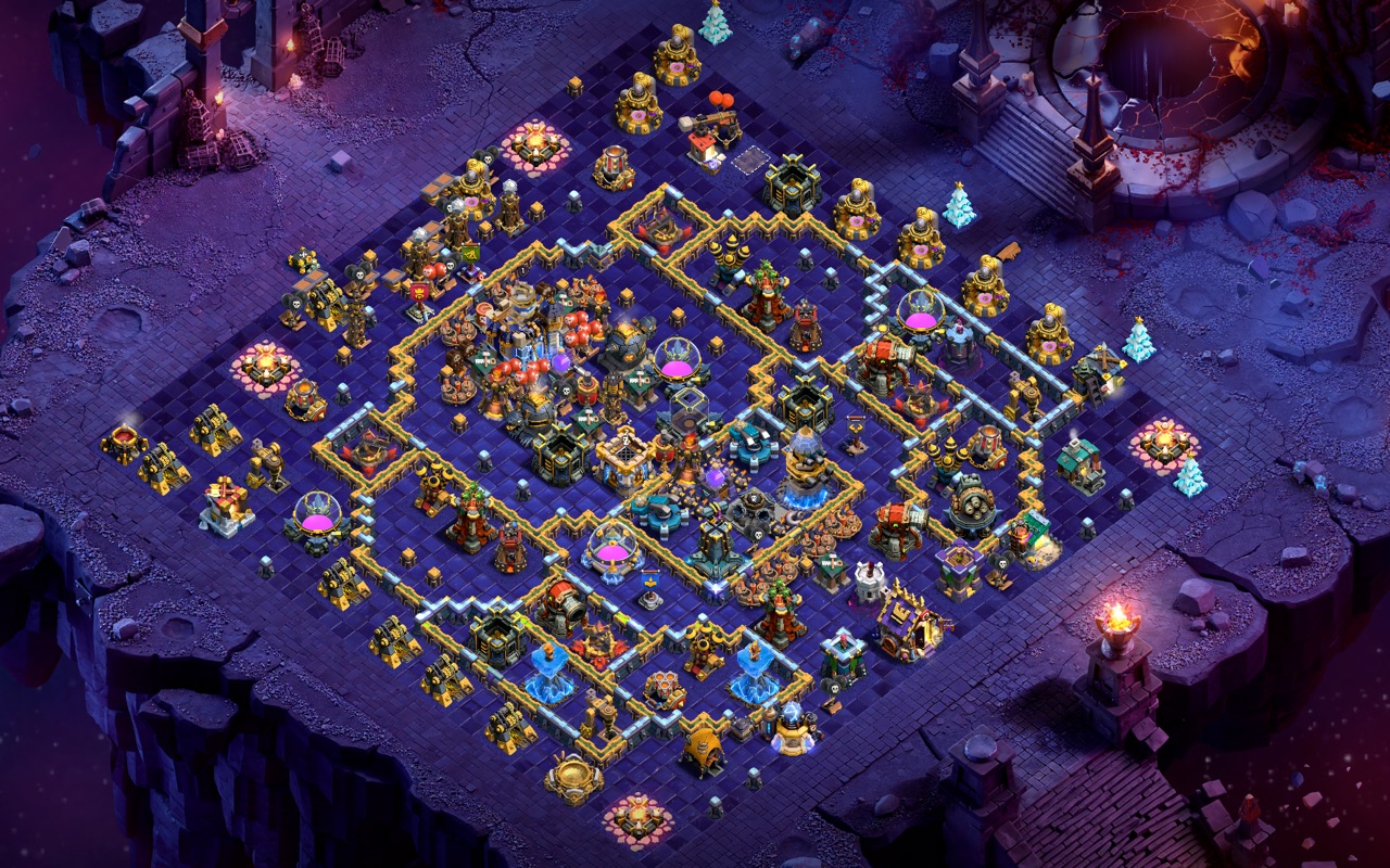 Town Hall 18 Hybrid Base layout by Sn0w0wl