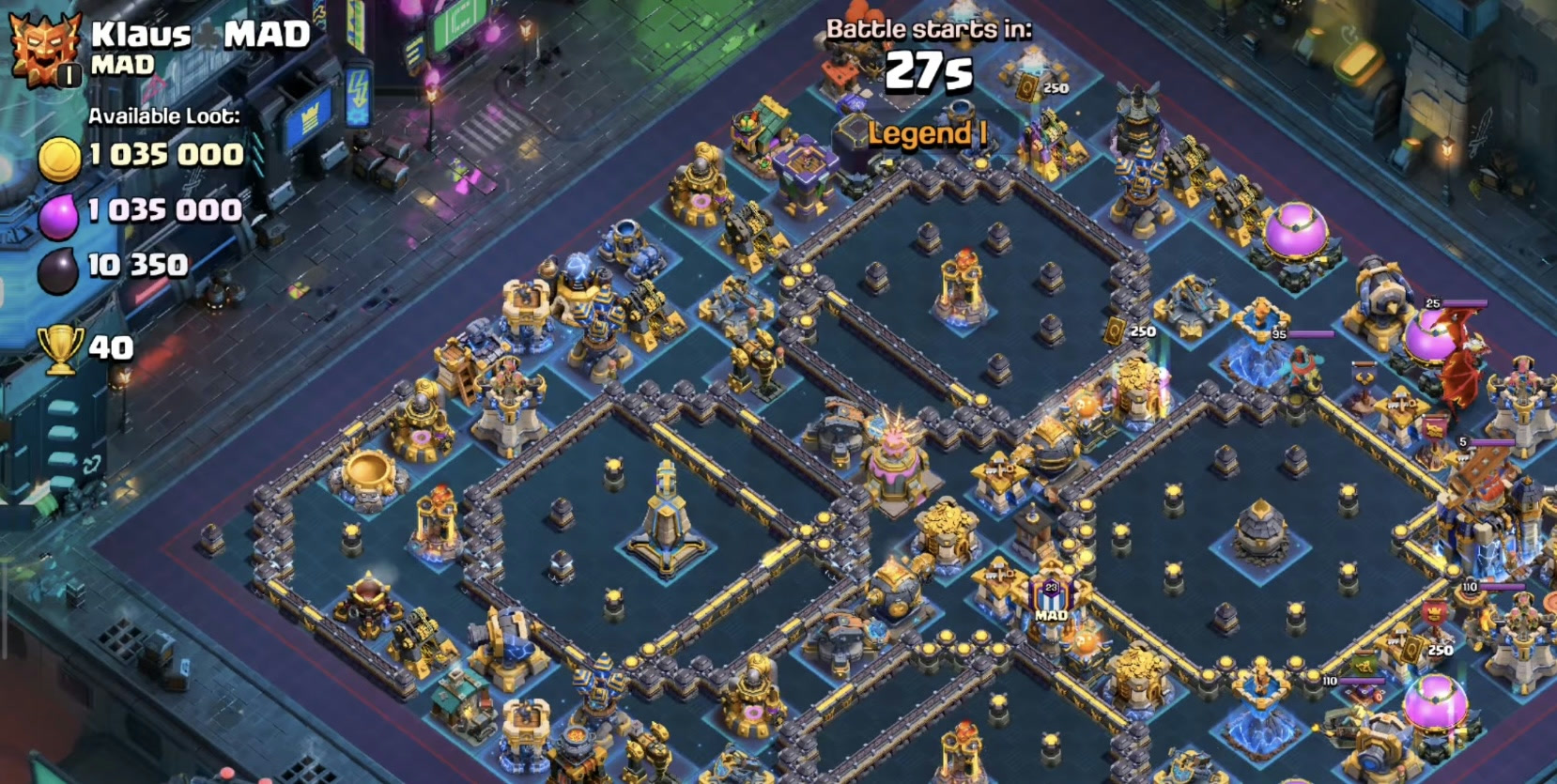 Town Hall 18 Legend Base layout by XLR8