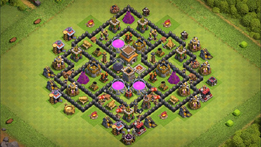 Town Hall 8 Hybrid Base layout by TReX