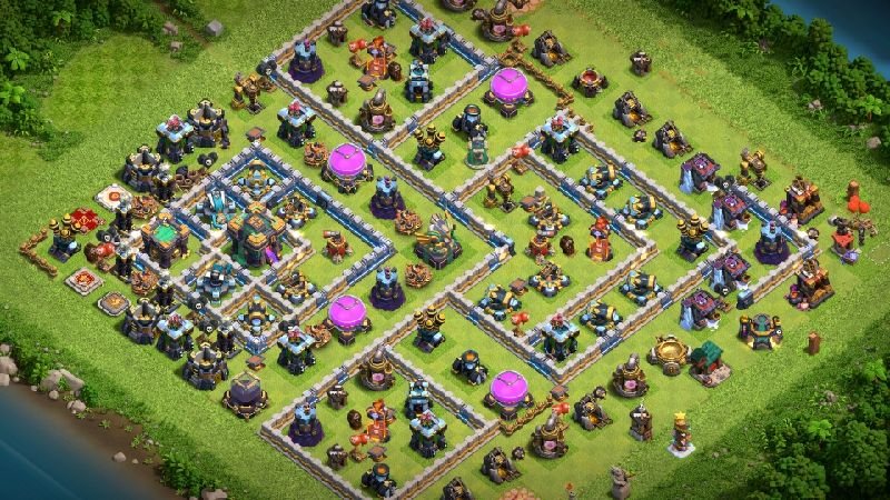 Town Hall 14 Trophy Base layout by XLR8