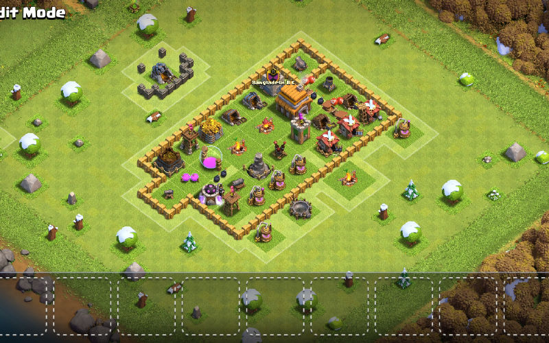 Town Hall 5 Trophy Base layout by User