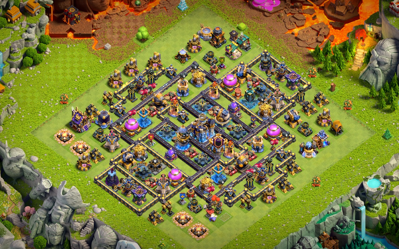 Town Hall 18 War Base layout by Mighty