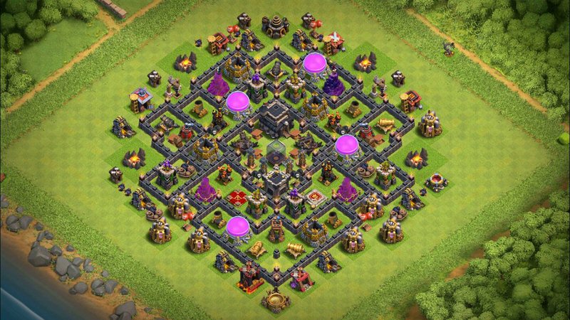 Town Hall 9 Trophy Base layout by TReX