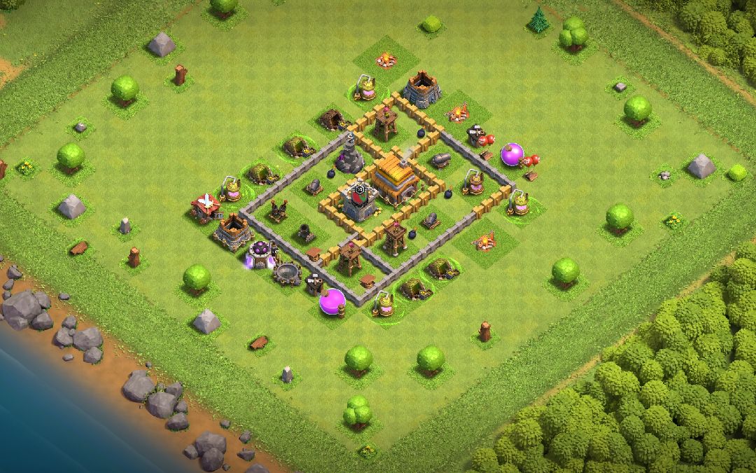 Town Hall 5 Trophy Base layout by SONU