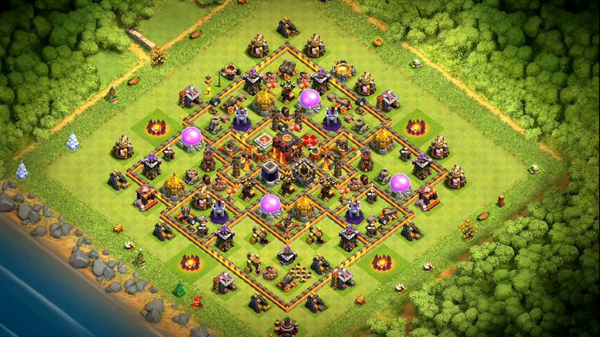 Town Hall 10 Hybrid Base layout by TReX