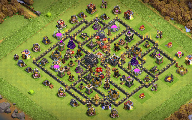 Town Hall 9 Trophy Base layout by OisikPlays