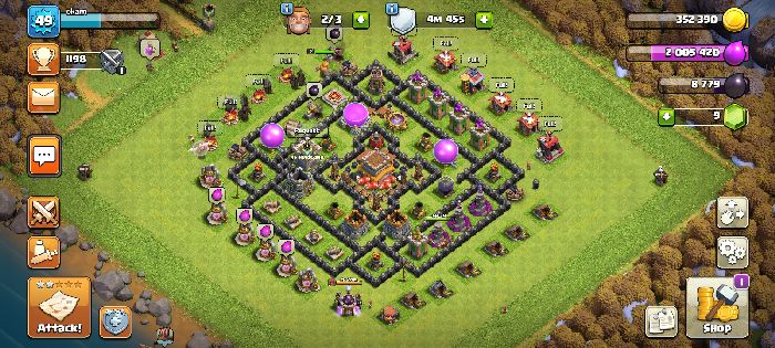 Town Hall 8 Trophy Base layout by clash of clans