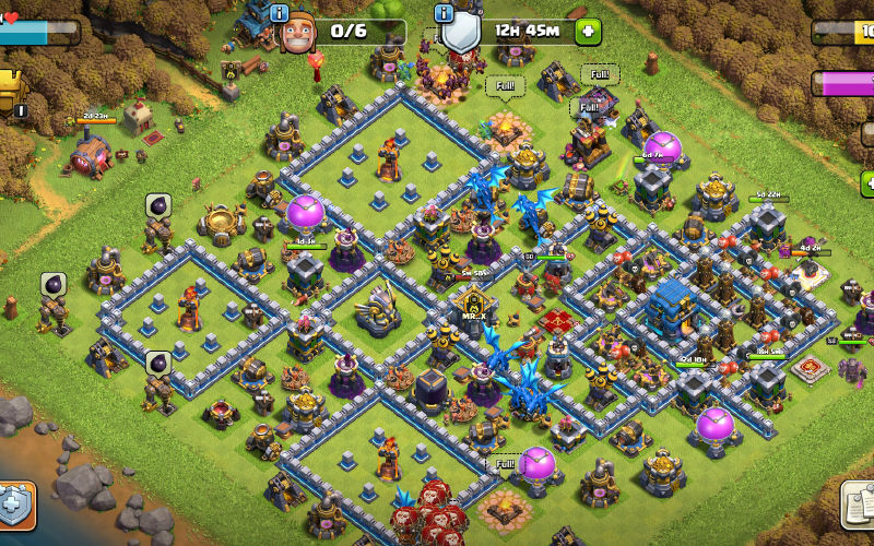Town Hall 12 Hybrid Base layout by #G@mér