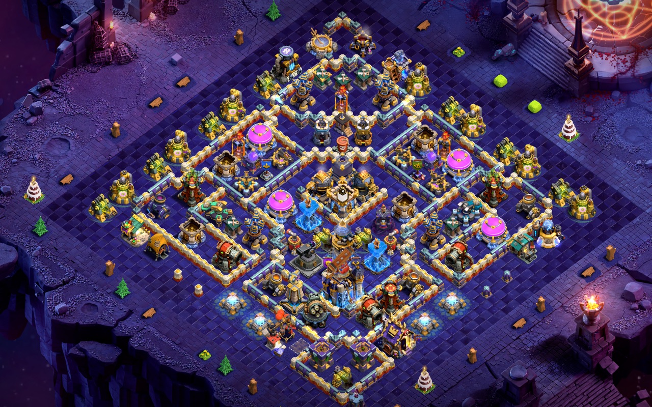 Town Hall 18 Hybrid Base layout by Sn0w0wl