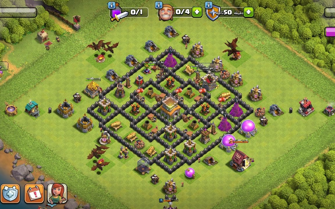 Town Hall 8 CWL Base layout by شیطان