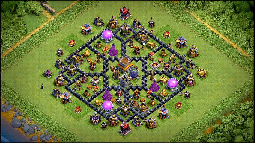 Town Hall 8 Trophy Base layout by TReX