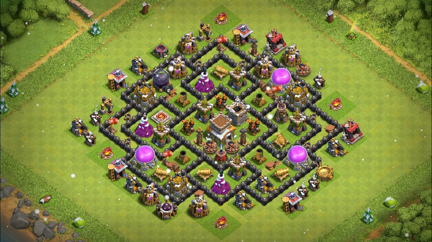 Town Hall 8 Trophy Base layout by TReX