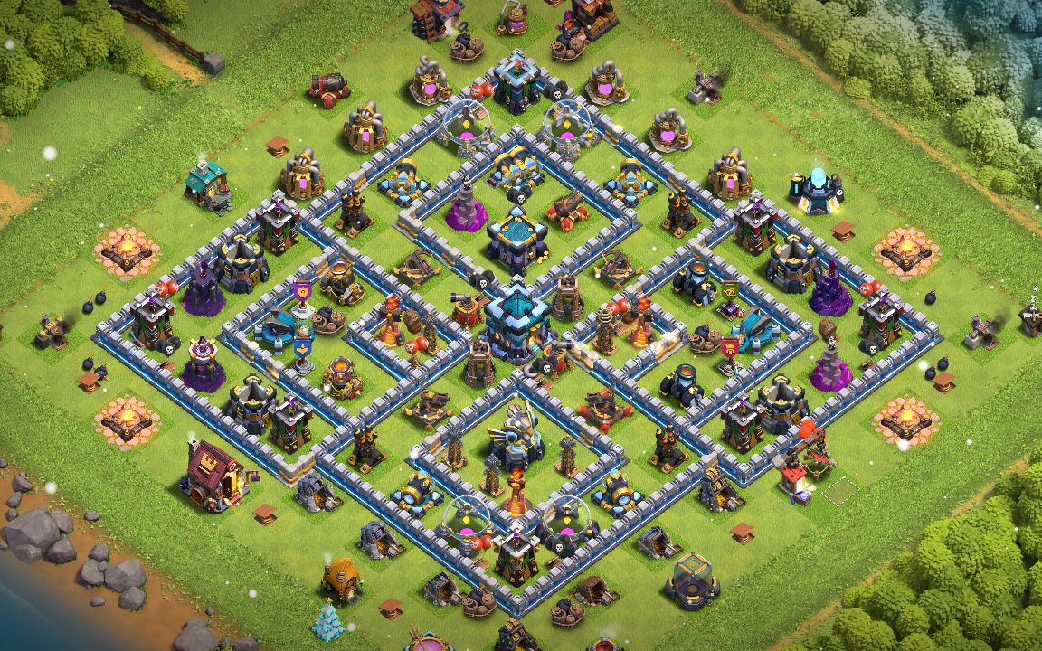 Town Hall 13 War Base layout by السفاح
