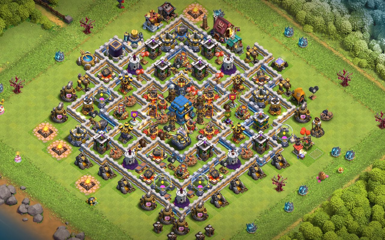 Town Hall 12 Trophy Base layout by MeawMeaw nigga