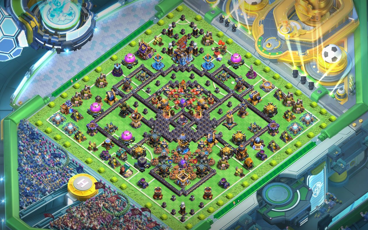 Town Hall 18 Trophy Base layout by Shakil Ahmed