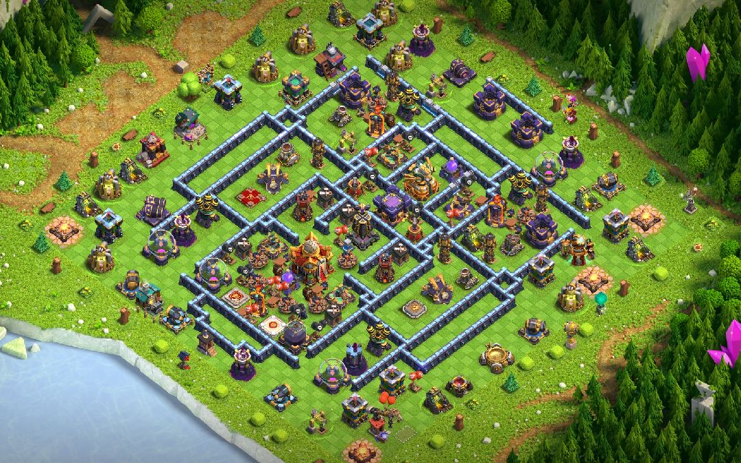 Town Hall 16 War Base layout by SONU