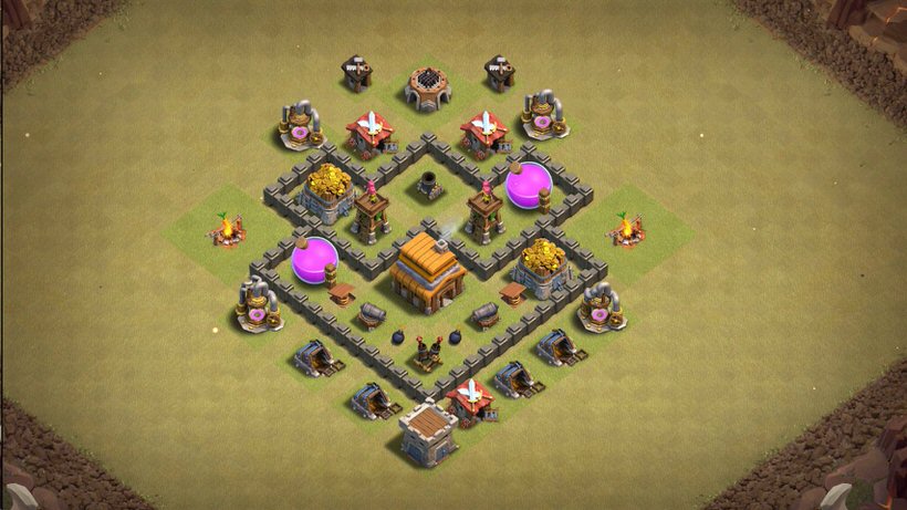 Town Hall 4 War Base layout by TReX