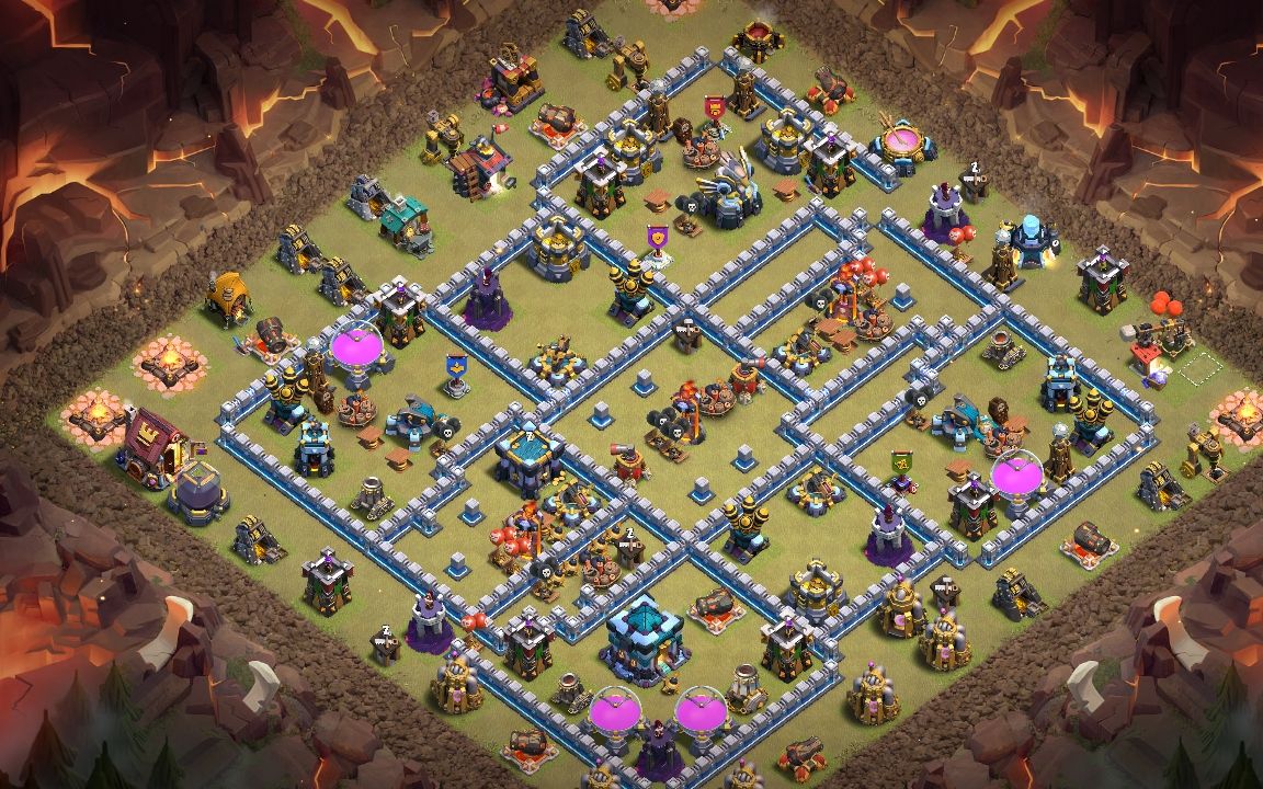 Town Hall 13 War Base layout by كلان#2G2QGQG08