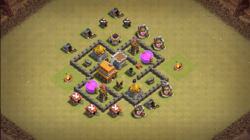 Town Hall 4 War Base layout by TReX
