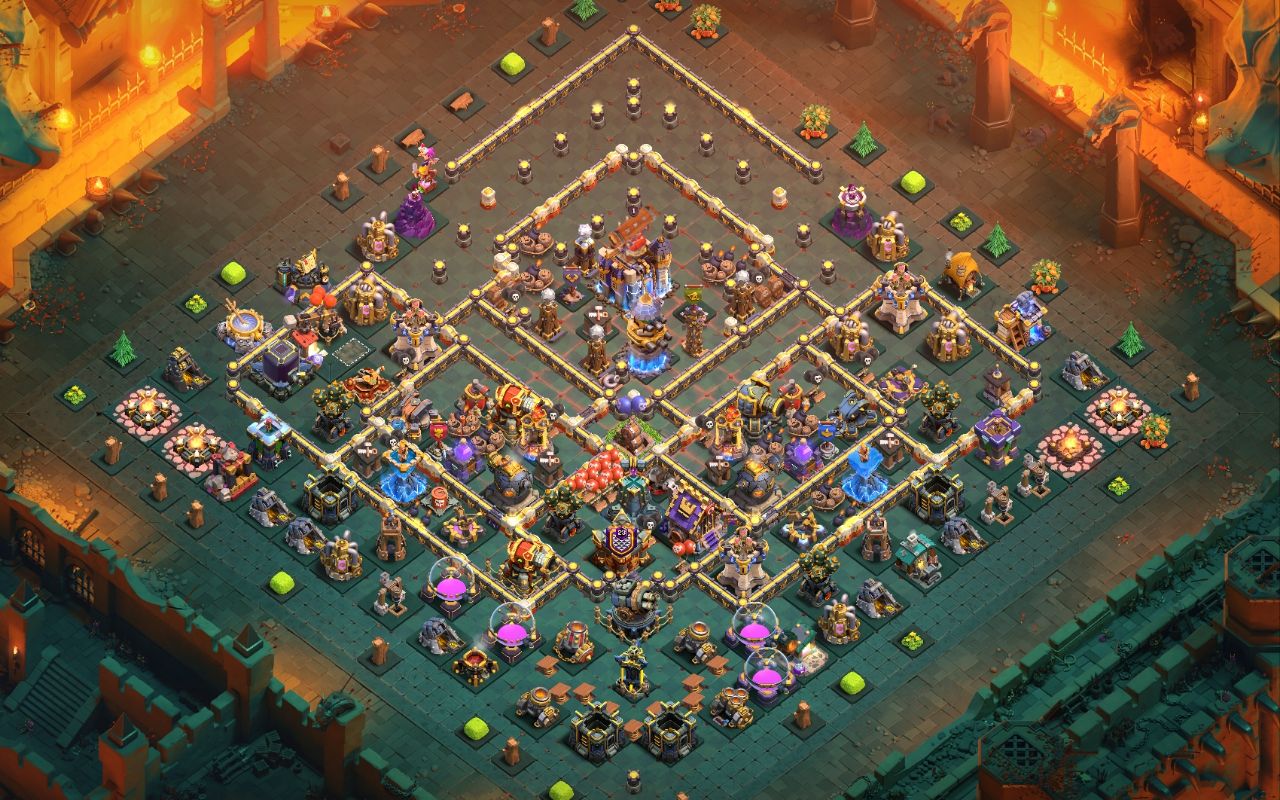 Town Hall 18 Trophy Base layout by Shakil Ahmed