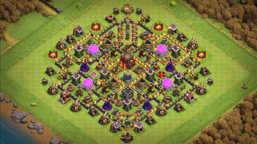 Town Hall 10 Farming Base layout by TReX