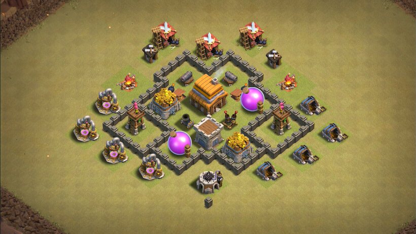 Town Hall 4 War Base layout by TReX