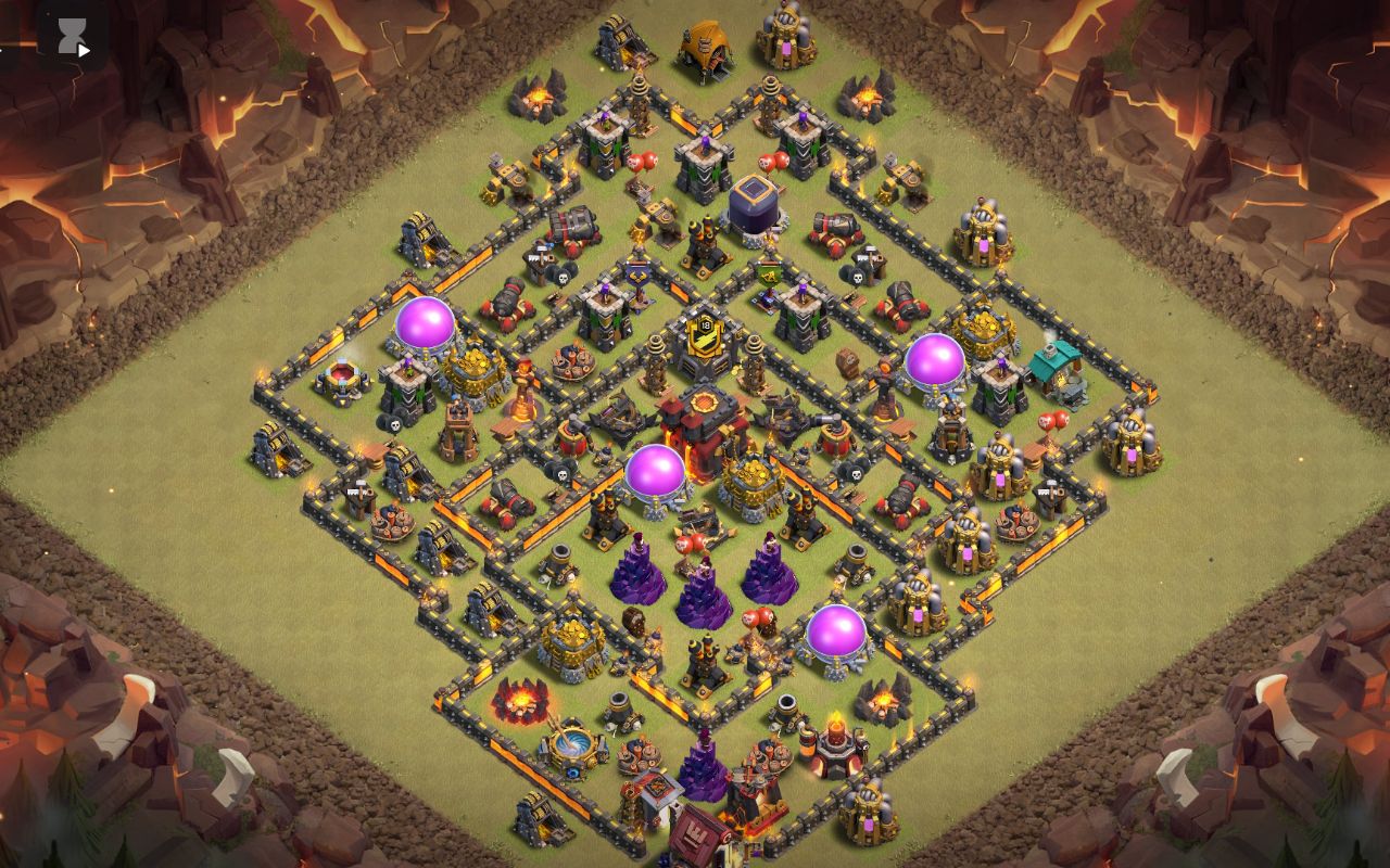 Town Hall 10 War Base layout by zefo‌‌‌؛[]÷+!/ء()×٪٠٨٧