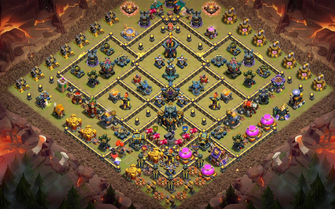 Town Hall 17 War Base layout by Jastineeex