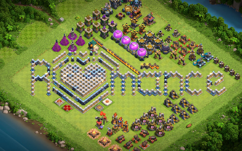 Town Hall 14 Farming Base layout by Rushi