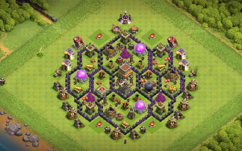 Town Hall 8 Trophy Base layout by User