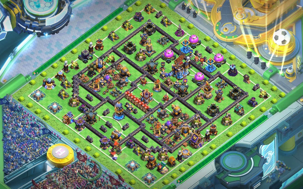 Town Hall 18 Trophy Base layout by Shakil Ahmed